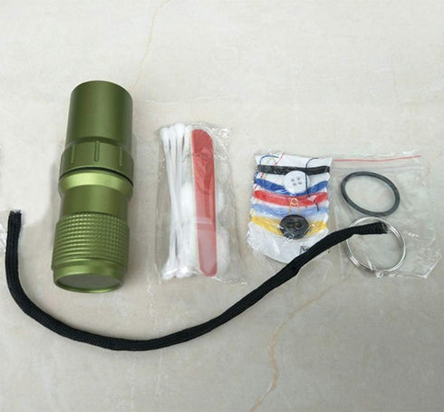 Portable Survival Capsule Tube, Waterproof Pill Container, Outdoor EDC Emergency Tool (Green)