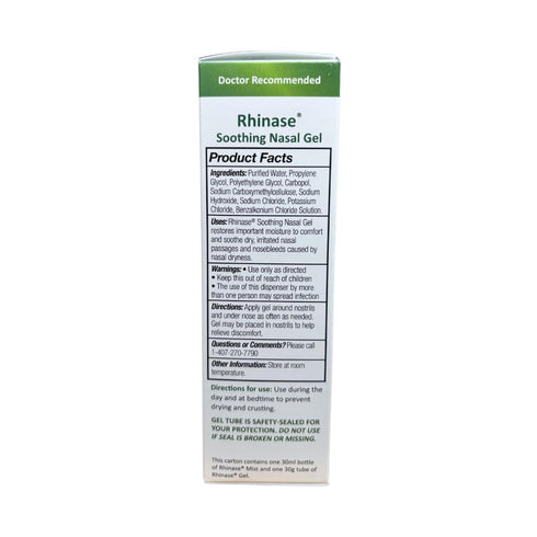 Rhinase Pack (1 oz) (1 oz) Nasal Care Combo - Nasal Gel & Saline Spray for Dryness, Allergy Relief & Nosebleed