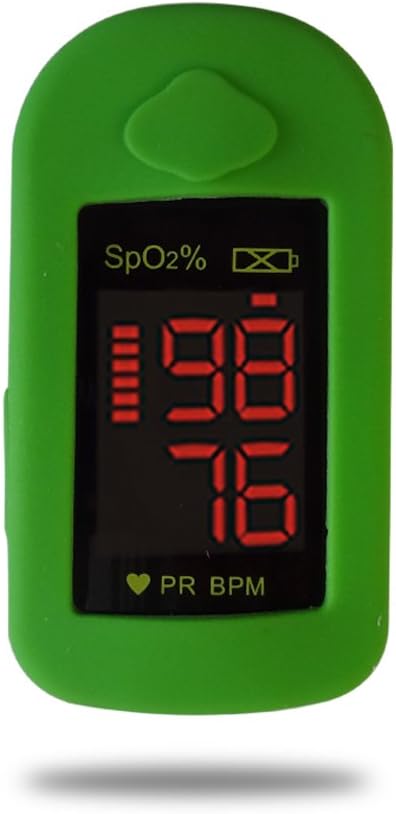 Concord Emerald Fingertip Pulse Oximeter with Reversible Display and Carrying Case