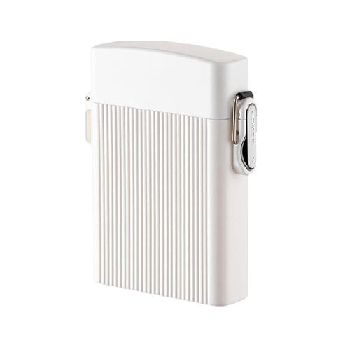 Waterproof Cigarette Case with Lighter, Airtight Joint Holder for 16pcs Cigarettes, Smell Proof Container Box (White)