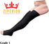 Ziperior 15-20 mmHg Thigh High Compression Wide Calf Inside Leg Zipper Open Toe
