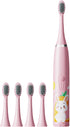 Yosoo Kids Electric Toothbrush Ip7 Waterproof Battery Powered Toothbrush Cute Bunny Pink