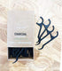 Improved Biodegradable Activated Charcoal Floss Picks, Plastic Free with Organic Peppermint Oil, Zero Waste - 50 Unit