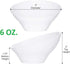 PLASTICPRO Disposable Angled Plastic Bowls Round Small Serving Bowl, Elegant for Party's, Snack, or Salad Bowl, White, Pack of 8 by PLASTICPRO