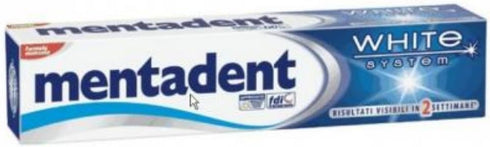 Vittleitaly 2.53 (75ml), Pack 3 Mentadent"White System" Toothpaste Fluid Ounce