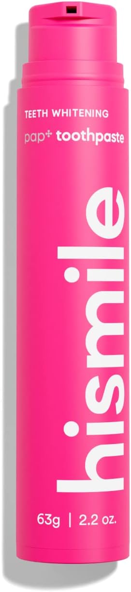 Hismile Pap+ Teeth Whitening Toothpaste, White Toothpaste, Peroxide Free Teeth Whitening, Sensitivity