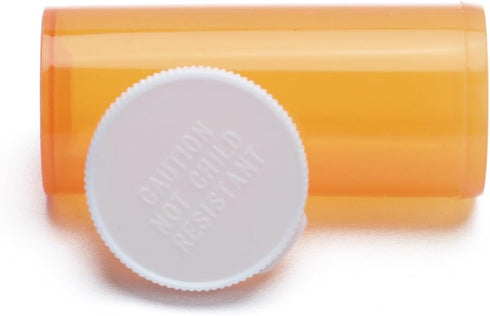 Empty Plastic Pill Bottles with Easy Open Caps, Clear Containers for Prescription Medication, 12pcs, 40 Dram