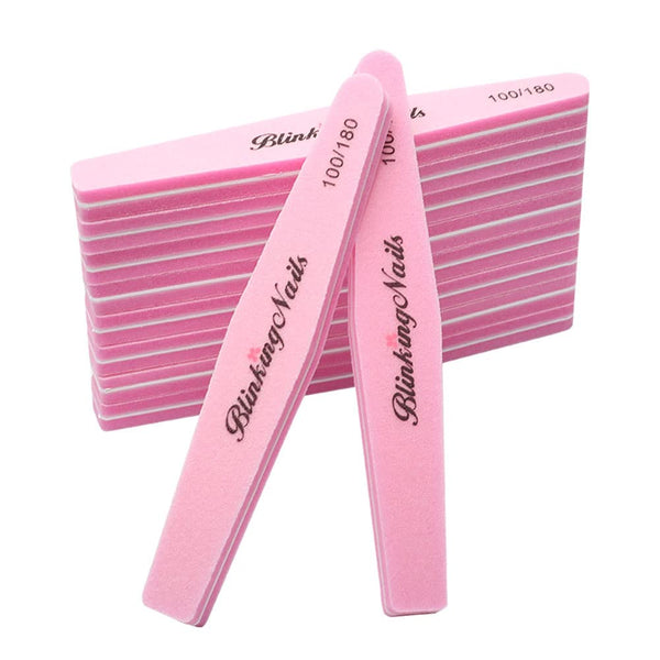 Sponge Nail File and Buffers for Nail Art Care, Double Sides Design 100/180 Grit Nail Buffer Pack of 10