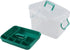 Nicesh Clear Plastic Storage Box Organizer/Medicine Box, Family Emergency Kit Storage Box