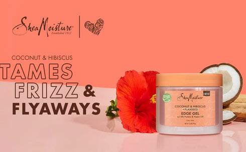 SheaMoisture Flaxseed Edge Control Gel, Paraben-Free Hair Products for Curly Hair, 3.5 oz