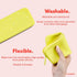 MAKUP Silicone Makeup Bag, Zipper Brush Holder for Organizing Cosmetics and Tools, Washable Pouch for Travel