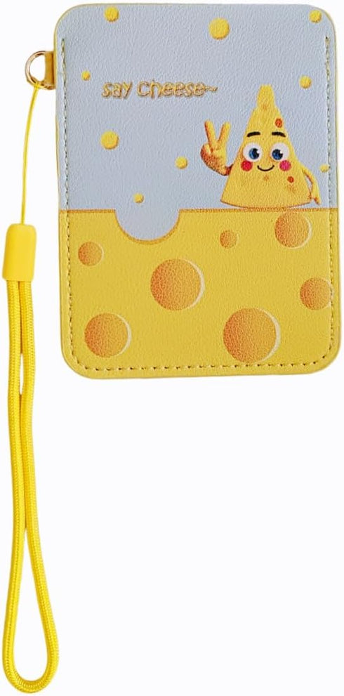 Slim PU Wallet for Birth Control Pills - Yellow Credit Card Sleeve