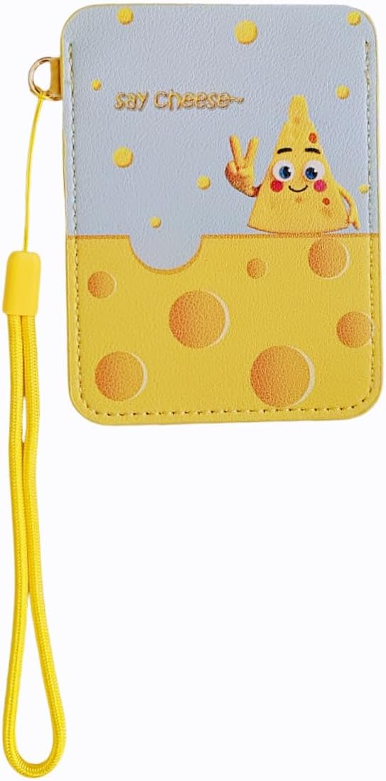 Slim PU Wallet for Birth Control Pills - Yellow Credit Card Sleeve
