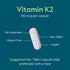 BESTVITE Vitamin K2 100 mcg as MK-7, 120 Vegetarian Capsules, Vegan, Non-GMO, Gluten Free