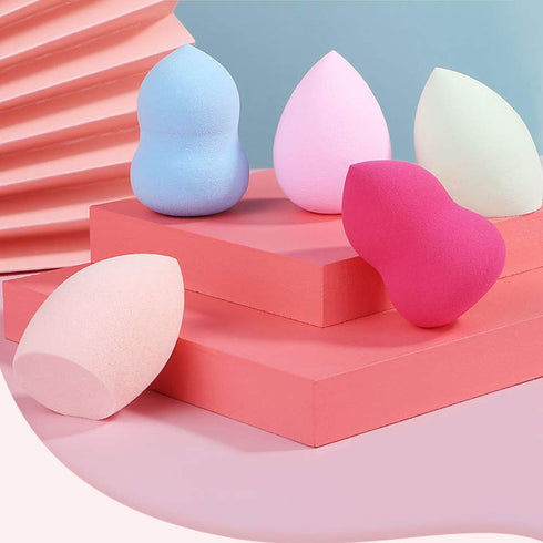 24pcs Makeup Sponge Blender Set, 21 Pcs Latex-Free Vegan Sponges with 3 Pcs Blender Holder for Liquid Cream (Style 1)