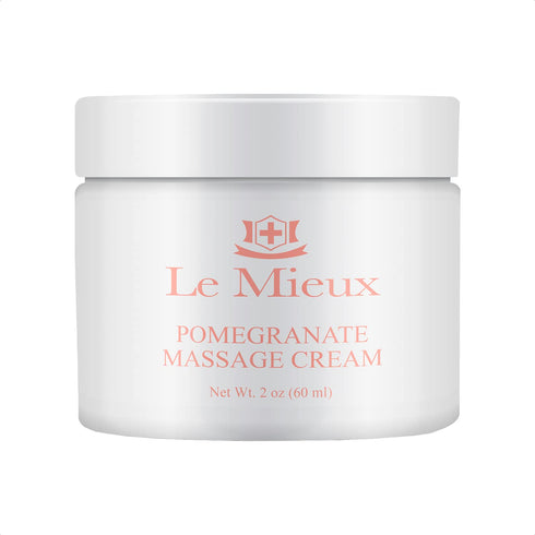 Le Mieux Pomegranate Massage Cream - Aromatic Moisturizing Cream with Algae, 2 oz / 60 ml