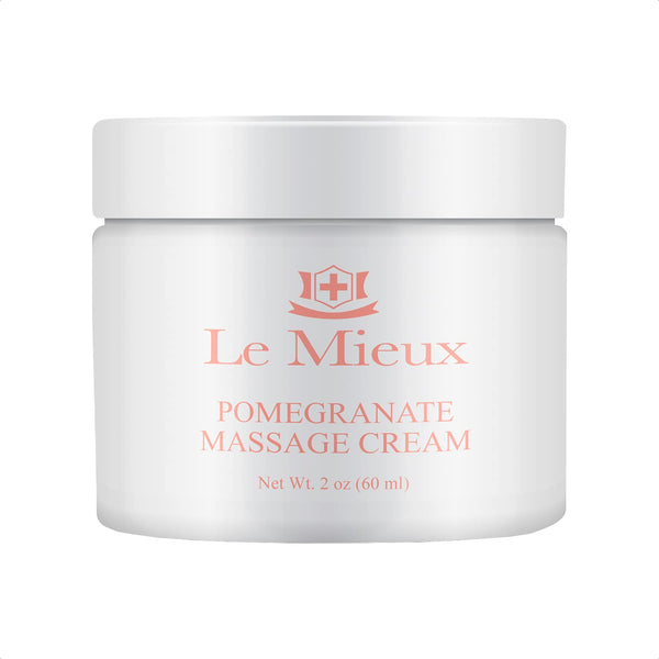 Le Mieux Pomegranate Massage Cream - Aromatic Moisturizing Cream with Algae, 2 oz / 60 ml