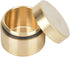 Keenso Brass Case, Sealed Brass Container Box, Copper Fob Holder Round Box, Dustproof Moisture-Proof Dry (S)