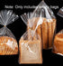 lasenersm 100 Gusset 4~5 7.5 11.4 Inches Pieces Empty Clear Bread Bags with Ties Disposable Toast Bags Plastic Loaf