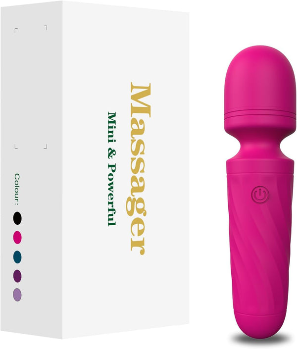KINGWAND Handheld Personal Mini Massager Tool Waterproof, USB Rechargeable, 10 Vibration - Perfect