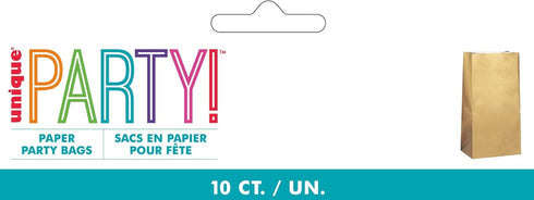 Luxurious Silver Metallic Paper Party Bags, Pack of 10, Premium, Eye-catching, Eco-friendly Gift Bags for Any