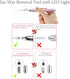 Ear Wax Removal Tool, LED Lights Ear Cleaning Kit, Updated Version, Non-Slip, BPA Free (Two Golden)