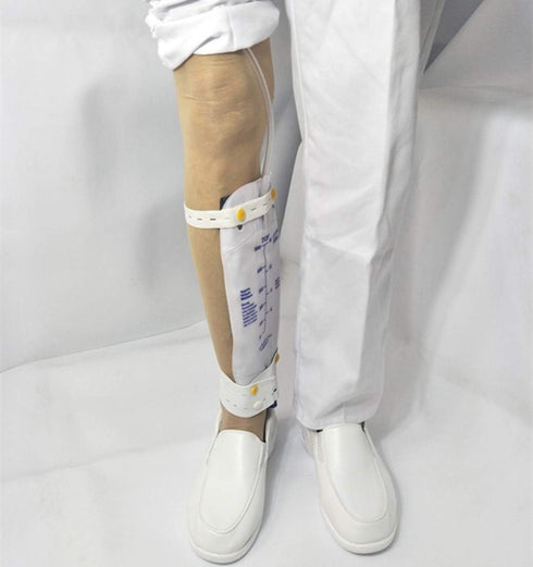 Lifevv 4-Pack Urinary Drainage Bag, Leg Bag with Anti-Reflux Chamber, External Catheters (19oz)