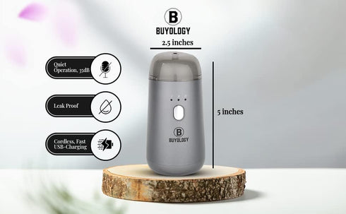 Rechargeable Car Essential Oil Diffuser - Portable, Cordless, Waterless Aromatherapy for Car, Travel, Office