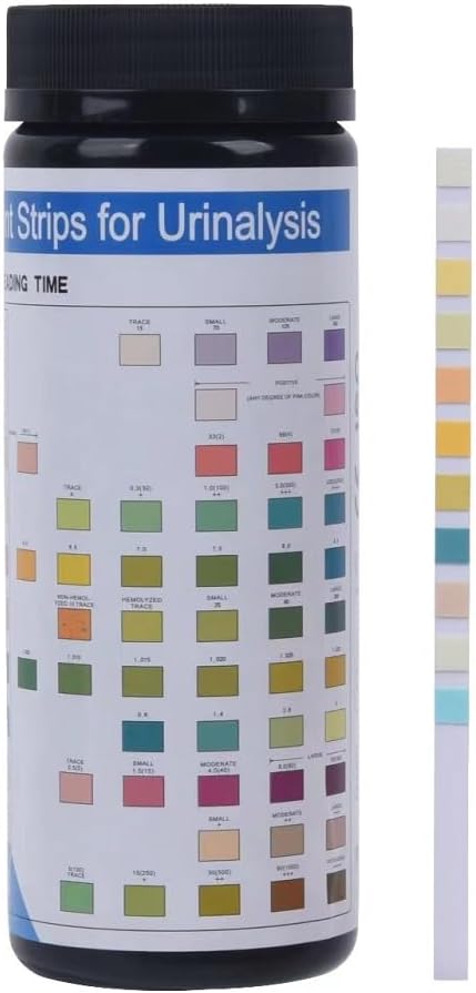 11-in-1 Rapid Urine-Test Strips: 11 Parameters for Ketosis, pH, Protein, UTI and More, 100 Count