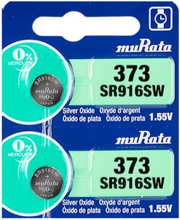 Murata 373 SR916SW Battery 1.55V Silver Oxide Watch Button Cell - Replaces Sony