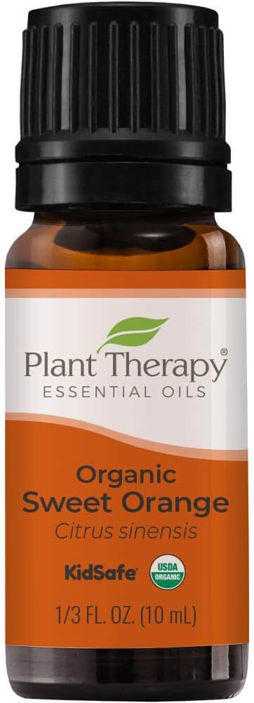 Plant Therapy Sweet Orange Organic Essential Oil 10 mL (1/3 oz), 100% Pure, USDA Certified Organic