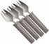 Rehabilitation Advantage Swivel Spork Utensil Set of 4, Angled Eating Utensils with
