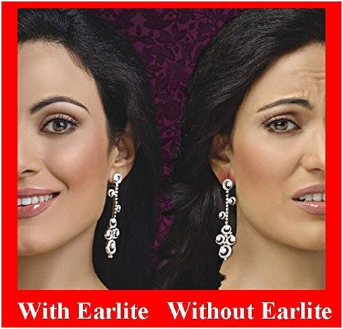 EarLite 240 (60 Ea X 4 Packs) Invisible Earring Ear Support Waterproof Patches in ZipLock Pouch, Made in USA