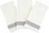 Tablesetting (50) Cloth Feel Dinner Napkins with Silver Design Disposable - Single Use Linen Feel Guest Towels