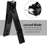 Nail Clippers Set - Sharp Stainless Steel Fingernail & Toenail Clippers, Black Nail Cutter, 2 Piece Set