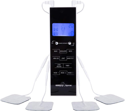 TENS Unit Muscle Stimulator, Easy@Home Electronic Pulse Massager, Pain Management Device with Backlit LCD Display, OTC