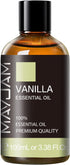 Vanilla Essential Oil 3.38FL.OZ - Pure Essential Oils with Glass Dropper for Massage, DIY Candle Making