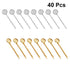 Jewelry Tray Bobby Pin 40PCS DIY Round Hair Clips No-Metal Snap for Accessories (Mixed Coloring)