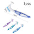 3 Pcs Denture Cleaning Brush, Portable Brushes for Denture Care, Multi-Layered Soft Bristles