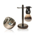 Premium Shaving Brush Kit - 3 in 1 Set for Men with Badger Synthetic Hair Brush, Stainless Steel Soap Bowl, Safety