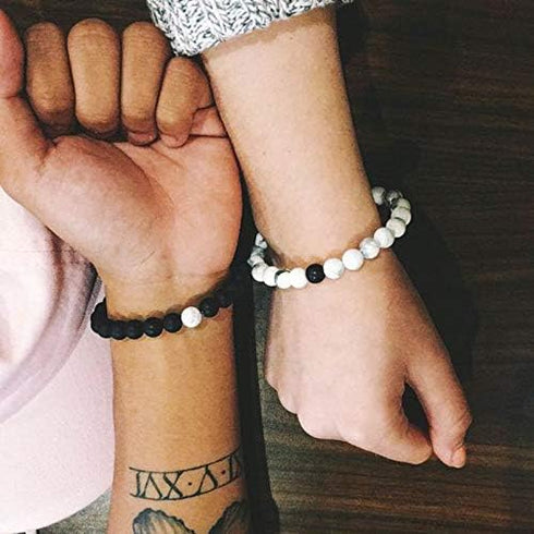 Softones Womens Lava Stone Distance Bracelets for Men Aromatherapy Anxiety Essential Oil Diffuser Bead Couples,Best