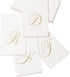 Pack 24 Caspari White Pearl Paper Linen Guest Towels, Monogram Initial S