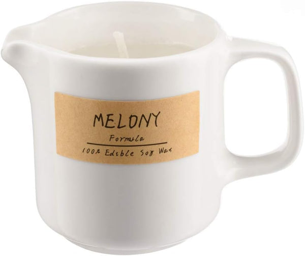 MELONY Soy Massage Oil Candle - Horeysuckle Galbanum, 2.82 OZ / 80G - Perfect Intensive Skin Treatment Candle with