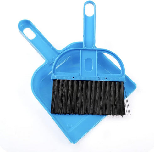 TopHomer Mini Broom and Dustpan Set Compact Cleaning Kit Nesting Snap-On Design Saving