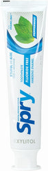 Spry Xylitol Toothpaste 5oz, Fluoride Free, Teeth Whitening, Natural Breath Freshening, Peppermint