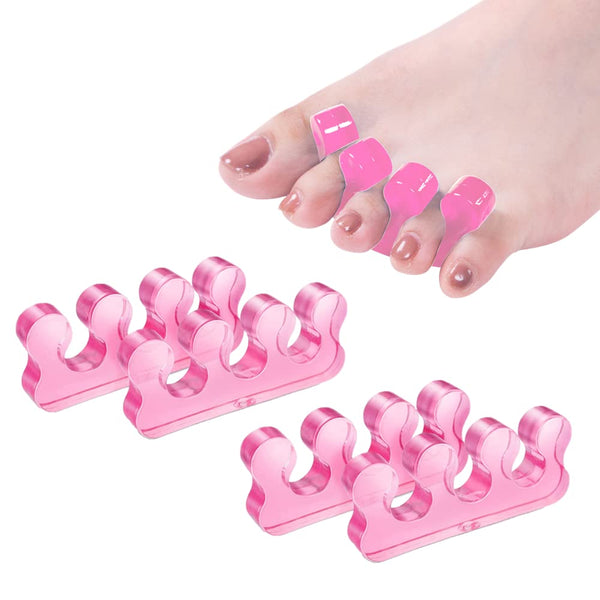 Pedicure Toe Separators for Bunion Relief, Orthopedic Gel Toenail Dividers, Washable Toe Spacers for Separation