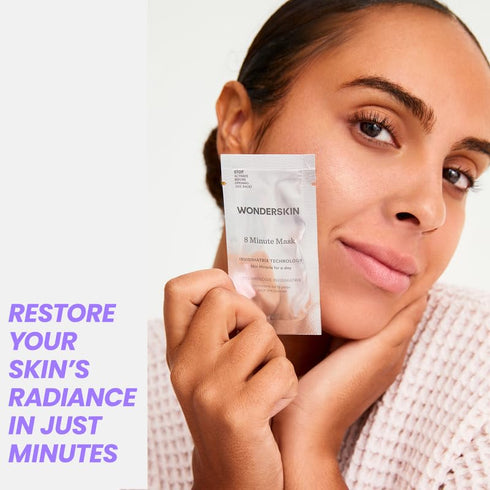 Wonderskin 8 Minute Hydrating Face Mask, Anti Aging Mask with Vitamin C and Niacinamide, Moisturizing Face Mask Pack of