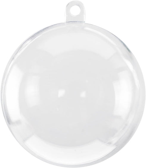 Super Z Outlet Clear Plastic Acrylic Bath Bomb Mold Shells Kit, 12 Pack (60mm)