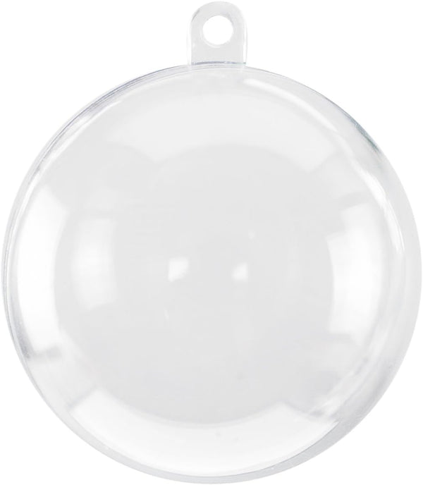 Super Z Outlet Clear Plastic Acrylic Bath Bomb Mold Shells Kit, 12 Pack (60mm)