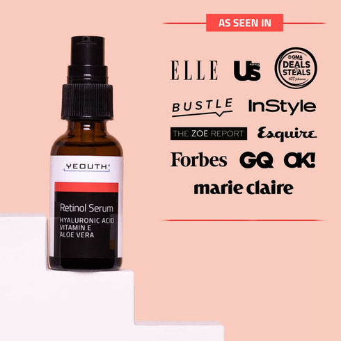 YEOUTH Retinol Serum for Face with Hyaluronic Acid Face Serum for Women, Hydrating Serum, Retinol for Face, Suitable for All Skin Types 1oz